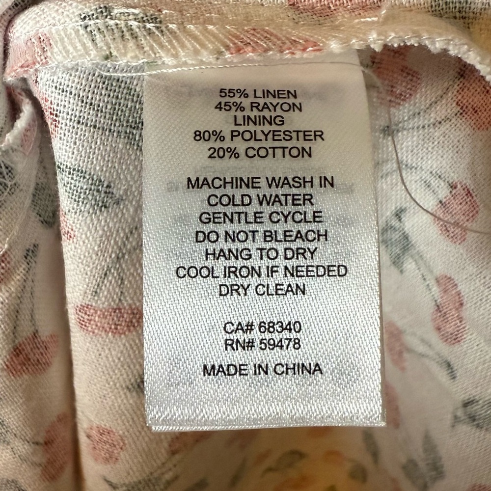NWT Caroline Constas Cherry Print Bow Detail Dress Size Medium - Picture 7 of 7